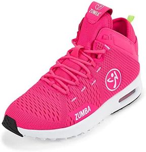 ZUMBA Women's Air Funk Sneakers, Nonslip Mid-Top Dance Sneakers, 12, Pink