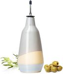 GUTE Cruet Ceramic Olive Oil Dispenser Bottle - Gift for Him and Her - 400ml Vinegar Cruet Bottle with Pourers - Blue Olive Oil Carafe for Kitchen - Cruet for Vinegar and Oil 9" H 3" W