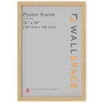 Wall Space 30 x 20 inch Oak Frame | 76.2 cm x 50.8cm Wooden Poster Frame | Large Wooden Picture Frames 30x20 inches | 20x30 Poster Frame Made from Solid Wood | 76x51cm Wooden Frame | 762 x 508 Frame