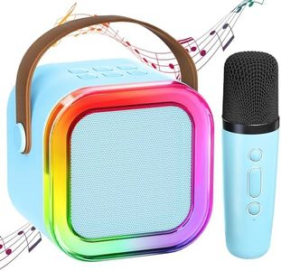 Karaoke Machine Kinder mit Karaoke mikrofon Kinder: Wowstar Kinder Karaoke mit Mikrofon - Mini Karaoke Maschine - Tragbare Karaoke Set Box - Geburtstagsgeschenk für Mädchen, Jungen - Kinder Spielzeug