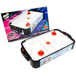 abeec Table Top Air Hockey - Tabletop Games - Complete With 2 x Air Hockey Pucks, Led Side Rails And 2 x Pushers - The Ultimate Table Top Game For Family Fun - Air Hockey Table