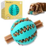 PawsOnly | Dog Treat Ball Dispenser | Interactive Toy for Boredom | Enrichment & Mental Stimulation | Safe Rubber Feeder | Puppy Challenging Activity (Medium 7cm/2.75in, BLUE, 1 Pack)
