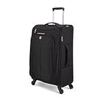 SWISSGEAR Marumo - Upright Expandable Spinner Luggage 24-Inch, Black