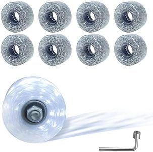 TUCANA 8 Pack Luminous Roller Skate Wheels (32 X 58 mm) for Indoor or Outdoor Double Row Skating, TPU Roller Skating Replacement Accessories (silver)