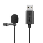 BOYA BY-LM40 USB Lavalier Microphone Omnidirectional Lapel Microphone for Laptop PC MacBook Clip on Mic for YouTube Vlog Video Recording,Interview,Skype,Gaming,Podcasting 13FT(4m)