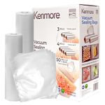 Vacuum Sealer Bags Set for FoodSaver Bag Nesco NutriChef Bonsenkitchen Kenmore BPA-Free Heat-Seal Textured Bags Sous-Vide 57 Jumbo Pack (50 Precut Bags-8"x10" 3 Rolls-8"x 20" 4 Rolls-11"x16")