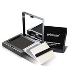 eAmaze Hair Liner Concealer Shadow Powder, 12G (Black) Hairliner Powder For Quick Cover Grey Hair For Thinning Grey Hairline - Long Lasting With Mirror & Puff