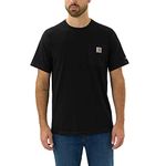 Carhartt Men's Force Relaxed Fit Midweight Short Sleeve Pocket T-Shirt, Black, Large