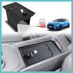 AOSKonology Mach-E Center Console Safe Box, Interior Storage Organizer with 3 Digit Combo Lock, Privacy Protection Compatible with Mustang Mach E Interior Accessories 2021 2022 2023