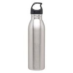 Slim Line Stainless Steel Water Bottle Canteen - 24oz. Capacity - Brushed Stainless