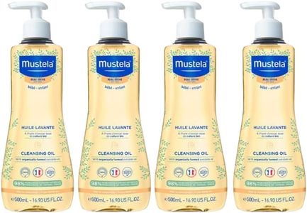 Mustela Cleansing Oil 500ml - Pack of 4 | Gentle Daily Body Wash for Dry & Eczema-Prone Skin | Nourishing Bath Oil for Babies, Children & Adults | Tear-Free, Hypoallergenic, Dermatologist Tested