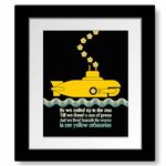 Yellow Submarine by the Beatles - Song Lyrics Art Print - Wall Decor Music Memorabilia Gift - Classic Rock Poster Illustration