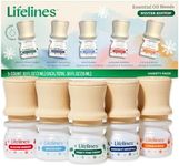 Lifelines Essential Oil Blend Discovery Set, 5 Pack Winter - Aromatherapy Scented Oils with Mess-Free Precision Pump for Diffusers & Humidifiers - Aroma Experience with 5 Unique Blends