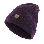 Hysnan Merino Wool Beanies Winter Hats for Women Men Knit Slouchy Double Layer Warm Cuffed Skull Beanie Skiing Skating