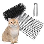 Cat Scat Mat With Spikes 200 * 28 cm Cat Repellent Mat with Spikes Pet Deterrent Net Anti Cat Mat Gardening Plastic Cat Scat Mat with 8 U-Shaped Pegs for Wild Animal Outdoor Garden Plants