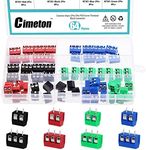 Cimeton 64Pcs 5mm/0.2inch Pitch PCB Mount Screw Terminal Block Connector Kit, 2 Pin 3 Pin Blue Screw Terminal Block Connector