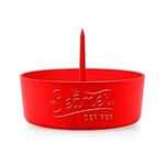 Beamer DePiper Red Ashtray with Built in Cleaning Poker Spike Tool to Clean out Pipes and Bowls Quickly and Mess Free and Beamer Smoke Sticker