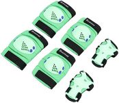 BOSONER Kids Knee Pads Set for 3-15 Year, Knee Elbow Pads and Wrist Guards for Boys/Girls, Child Protective Gear for Biking, Skating, Skateboarding, Roller Skating, Cycling, Scooter