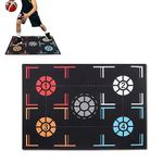 Basketball Training Mat, Mute Anti Slip Rubber Basketball Footstep Mat, Dribble Control Auxiliary Footstep Mat for Youth and Adult Ball Control Training, 30in x 42in