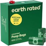 Earth Rated Dog Poop Bags Value Pack, Leak-Proof and Extra-Thick Pet Waste Bags for Big and Small Dogs, Refill Rolls, Unscented, 600 Count