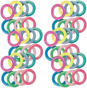 Fun Express Plastic Cane Rack Rings (bulk set of 48 pieces) Carnival and Bingo Game Toys