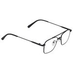 Roshfort Unisex Eyeglasses For Men Women Spectacle Frames Light Weight Blueray Block Eye Protection Glasses For Computer Zero Power Bluecut lens Square Medium Size M-3076 Frame Black