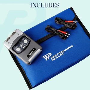 Performance Health Dual Channel TENS Machine – Portable EMS Pain Relief Device with Electrodes
