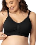 Kindred Bravely Simply Sublime Seamless Nursing Bra for Breastfeeding | Wireless Maternity Bra (Black, X-Large)