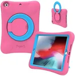 PEPKOO Kids Case for iPad 9.7 2017/2018 - Lightweight Shockproof Handle Stand Rugged Cover for Apple iPad 6th Generation/5th Gen/Air/Air 2 (Pink/Blue)