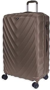 Rocklands London Lightweight 4 Wheel ABS Hard Shell Luggage Suitcase TSA Lock - ABS 16 (Coffee, XLarge (H86xW55xD33 cm))