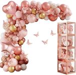 Amandir 134pcs Rose Gold Balloons B