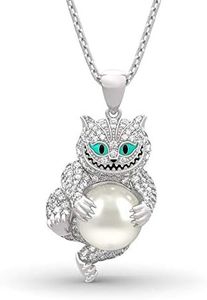 Jeulia "Appear and Disappear at Will Cat Sterling Silver Necklace Gift for Women Girlfriend Wife Engagement Wedding Anniversary Promise or Birthday With Jewelry Box