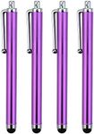Pack of 4 PURPLE Capacitive/Resistive Touchscreen Stylus Pen Compatible with Ipad/2/3/4/ Ipad Mini Samsung Note 10.1 Galaxy Tab Google Nexus 7 Kindle Fire HD Sony Xperia Tablet S Asus Transformer Pad Infinity Motorola Xoom BlackBerry Playbook HP Slate 2