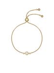 Ted Baker Sarsa Crystal Drawstring Adjustable Bracelet For Women (Gold/Crystal)