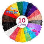 MM TOYS PLA Filament for 3D Pen Pack of 10 Diffrent Colors | 5 MTR Each | 1.7 Diameter for 3D Printing Pen and 3D Printer | Best Gift for Kids | 3D Pen Refill | 10 Colors 3D Printing Wire