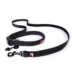 EzyDog Road Runner Lead | Running Lead, Small Dogs, Medium Dogs, Large Dogs, Sturdy Dog Lead, Comfortable Padded Handle, Reflective Thread, 1.8M Lead (Black)