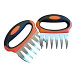 DflowerK Meat Claws Stainless Steel Pulled Pork Shredder Claws BBQ Meat Forks, Perfect for Shredding Handing Carving Chicken Beef Cold Turkey Red Meat