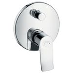 hansgrohe Metris bath and shower mixer for 2 outlets, chrome 31493000