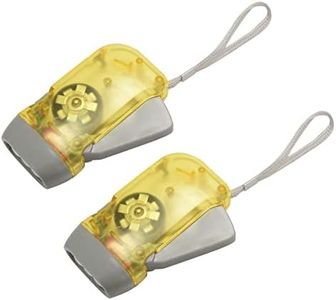 Mellisso 2X 3 LED Dynamo Wind Up Flashlight Hand-Pressing Crank No Battery Torch