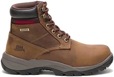 Caterpillar womens Dryverse 6" Waterproof Work Construction Boot, Dark Beige, 9 Wide US