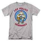 Cotton Soul Breaking Bad Los Pollos Emblem Unisex T Shirt, Grey Heather, Large