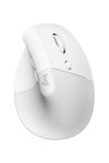 Logitech Lift Vertical Ergonomic Mouse, Wireless, Bluetooth or Logi Bolt USB Receiver, Quiet clicks, 4 Buttons, Compatible with Windows/macOS/iPadOS, Laptop, PC - Pale Grey