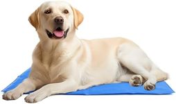 Navaris Gel Pet Cooling Mat with Durable Textiline Cover - Cool Pad for Dog or Cat - Cooler Bed Mats for Dogs or Cats - 81 x 96 x 0.5 cm (31.89 x 37.80 x 0.20)