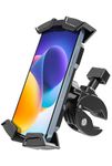 Oraolo Motorcycle Phone Mount, Bike Phone Holder, Phone Holder for Bike Scooter Handlebar, Security Lock, One-Hand Operation, 360° Rotatable Phone Mount Compatible with 4.7-6.8" Phones, 1 Pack