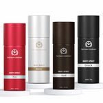The Man Company Long Lasting Deodorant Gift Set for Man - 150ml (Pack of 4) | Blanc, Fire, Black & Oud | Musk, Sandalwood, Amber and Patchouli Premium Deo for Man| | Fresh scent for daily office wear | Long-Lasting Smell | Aerosol |