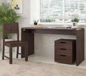 Kamal Brothers Solid Sheesham Wood Office Table for Office Work | Wooden Workstation Big Size Study Desk for Adults | Work from Home Study/Computer/Laptop Table with 3 Movable Drawers (Walnut Finish)