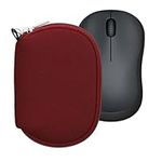 kwmobile Neoprene Case Compatible with Logitech M220 SILENT / M235 / M185 - Case for Mouse Soft Pouch Carry Bag - Bordeaux