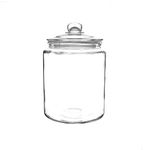 Olympia Biscotti Biscuit Cookie Jar with Lid 6.5 Litre, Clear Glass, Size: 293(H)x 200(Dia)mm - Sweets, Confectionery, Cereal, Pasta, Dry Food Storage Jar - Vintage Style, Dishwasher Safe | GM581