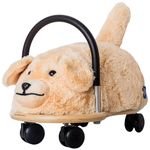 Wheelybug Toddler Wooden Ride-On Animal with Interchangeable Plush Cover, Safety Certified Developmental Toy, Small (1 - 3 Years), Plush Dog