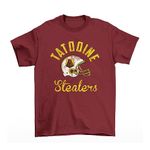 Tatooine Stealers, Mens Retro Movie T-Shirt, Made from Organic Cotton Burgundy